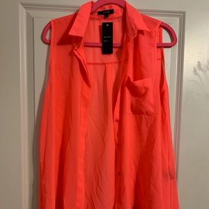 Sheer Sleeveless Blouse